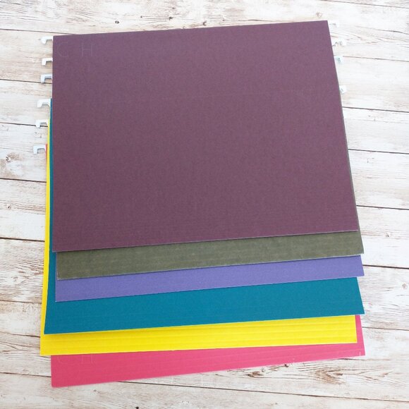 Hanging File Folders Color Coordinated 6 Pack Letter Size Office Supply Organize - Picture 3 of 4